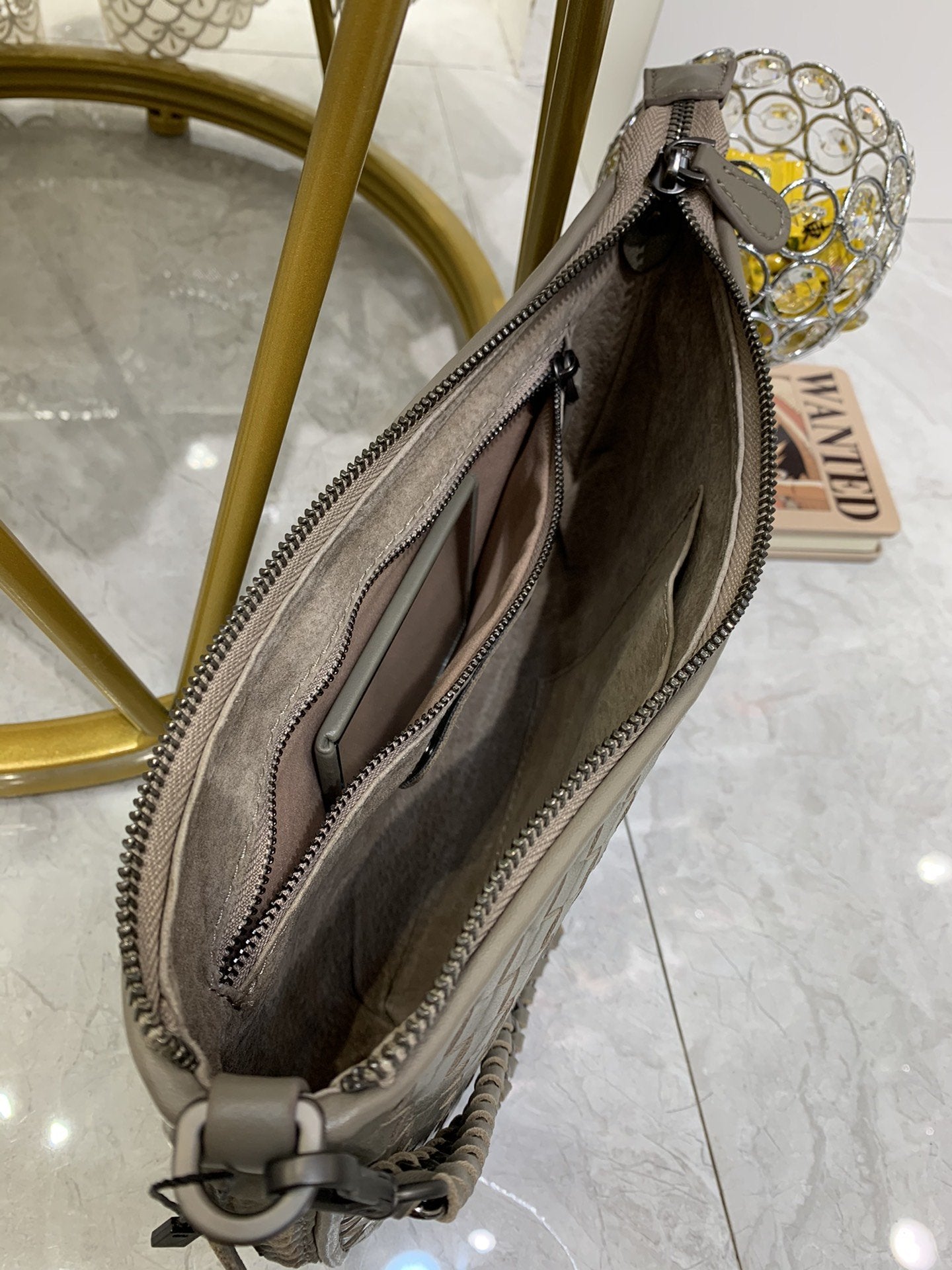 Top Quality Crossbody Bag Cinereous, For Women, Bags 9.4in/24cm