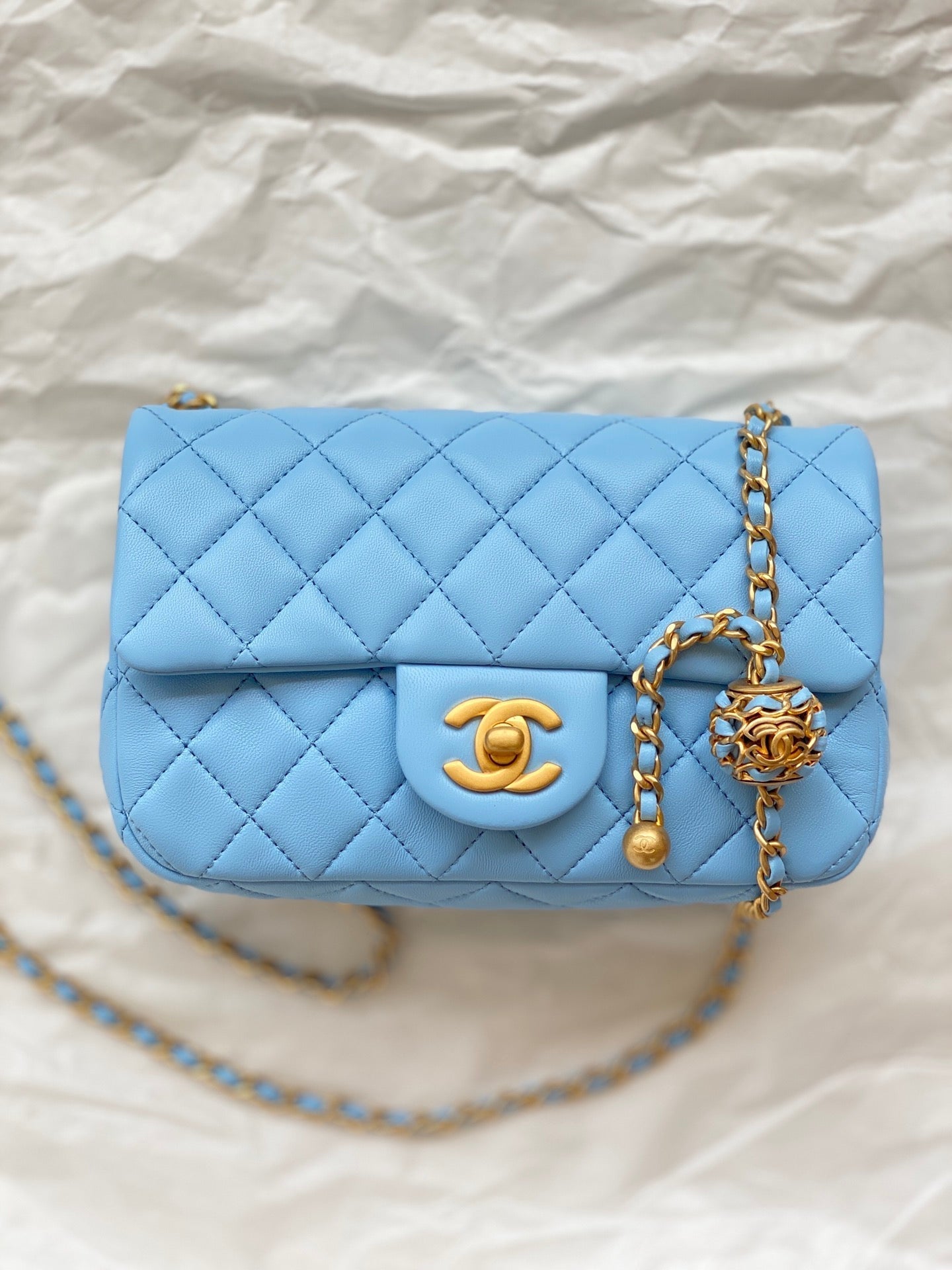 CHLMini Flap Bag Blue For Women, Women’s Bags 7.9in/20cm