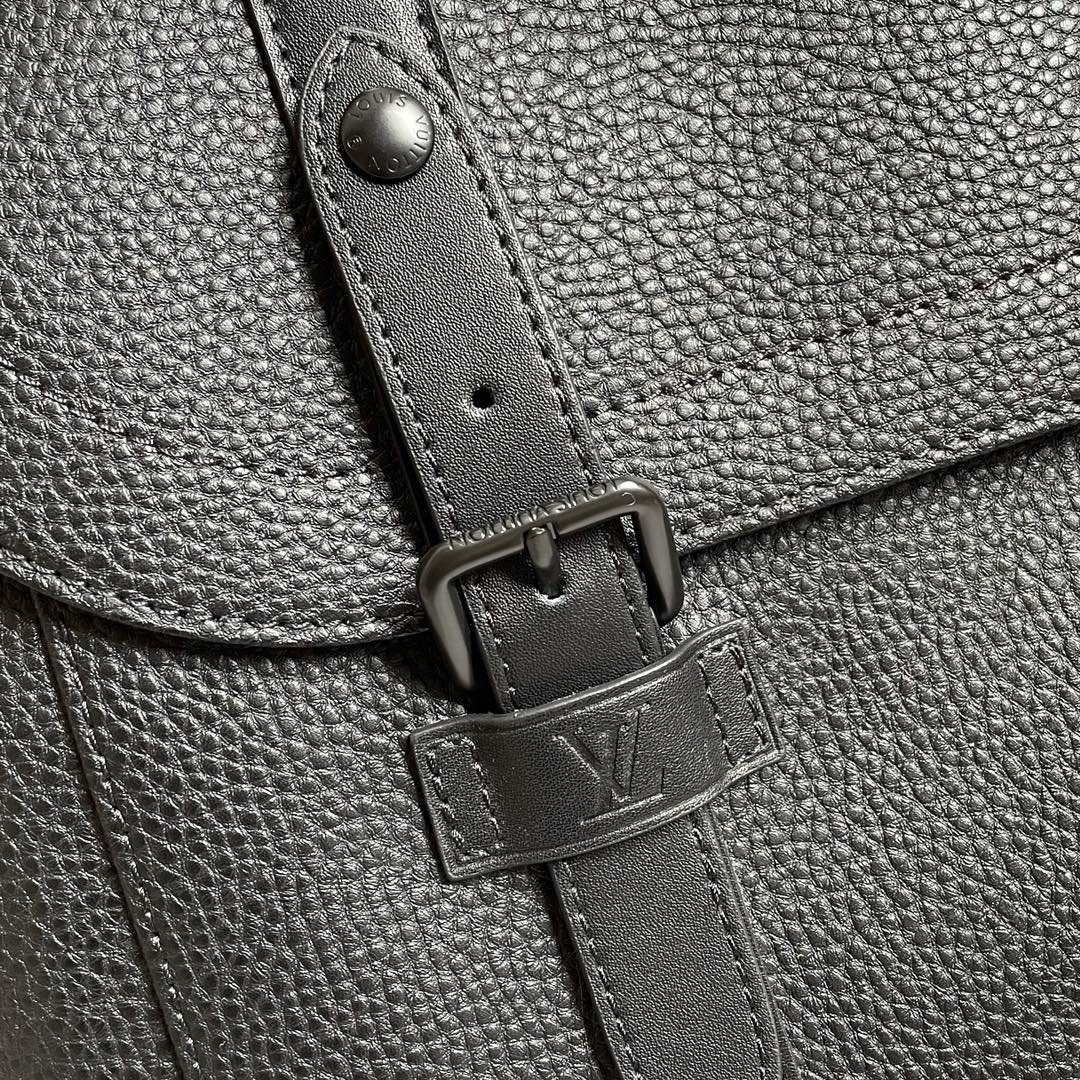 Top Quality Christopher Messenger Taurillon Black For Men, Bags, Shoulder And Crossbody Bags 11.4in/29cm Top Quality M58476