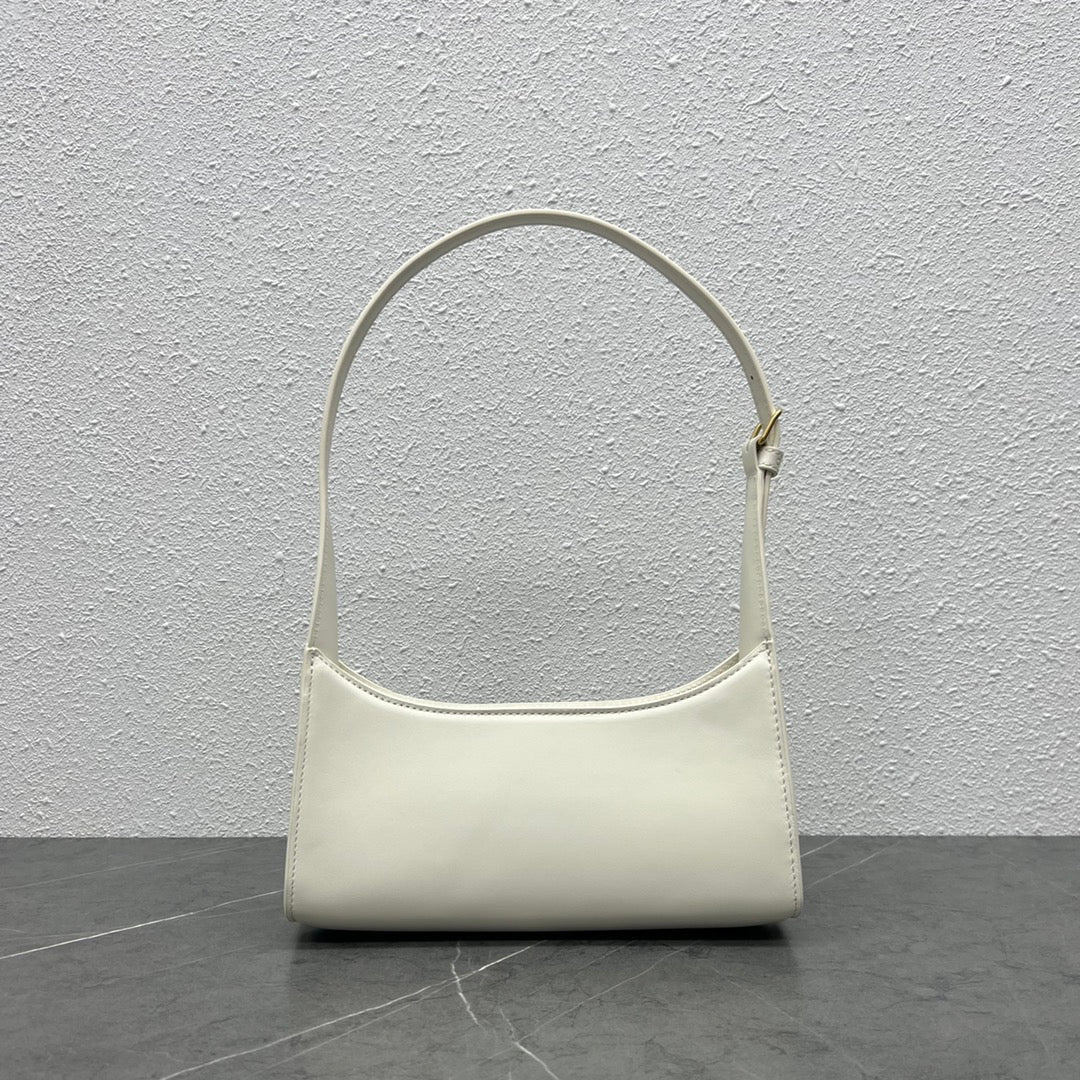 Top Quality Cuir Triomphe Shoulder Bag White For Women 9.4in/24cm
