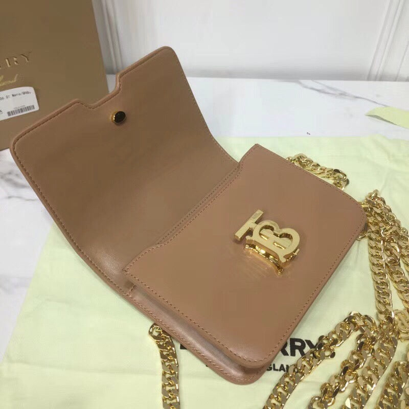 Top Quality Tb Chain Belt Bag Light Brown For Women, Bags 6.6in/17cm