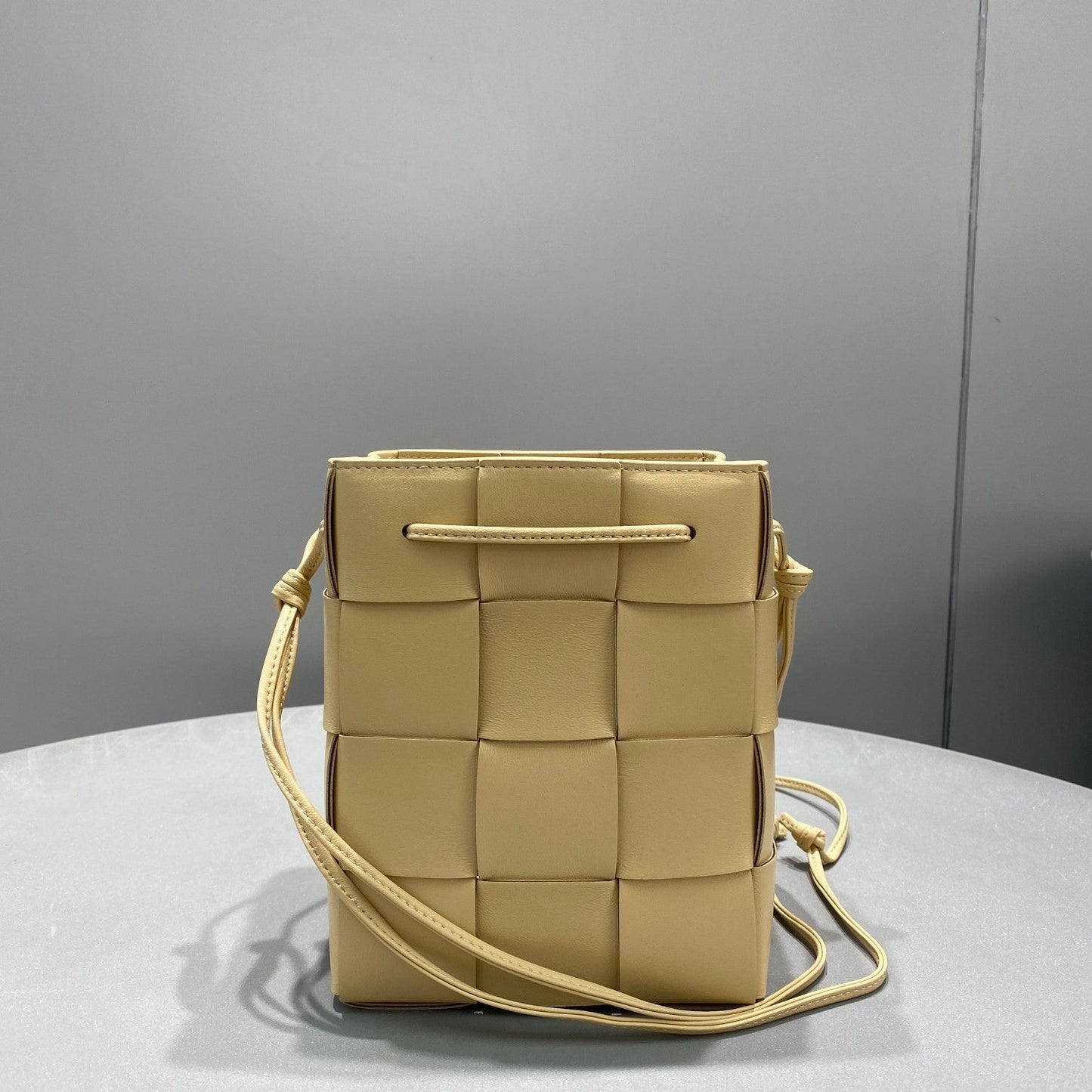 Top Quality Mini Cassette Bucket Bag Beige, For Women, Bags 5.5in/14cm 680217VCQC49776