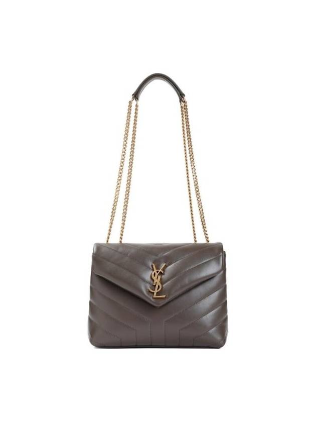 Luxury Saint Laurent Trending 2025 Bronze Monogram Loulou Matelasse Y Leather Small Shoulder Bag Brown