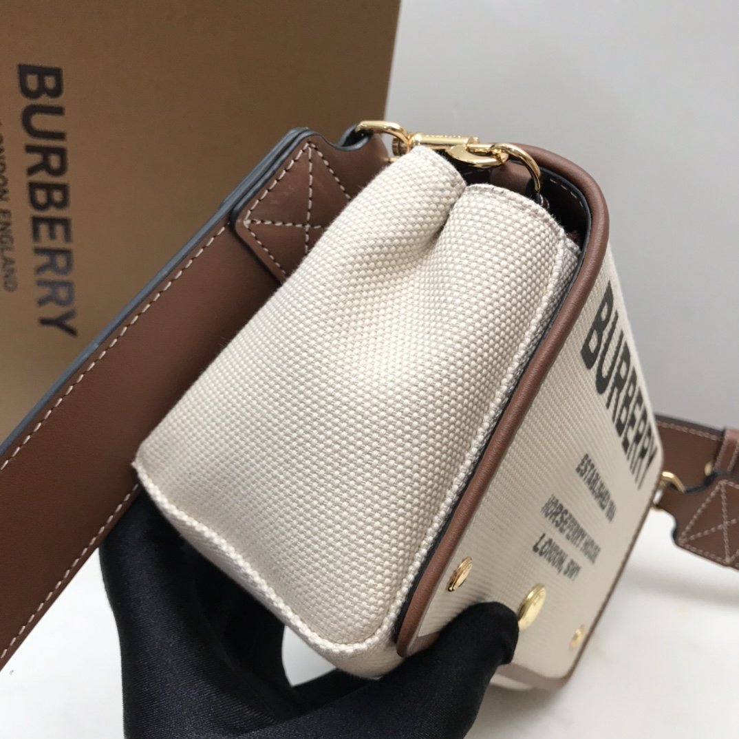 Top Quality Horseferry Print Cotton Canvas Small Crossbody Bag For Women, Bags 7.1in/18cm 80518441
