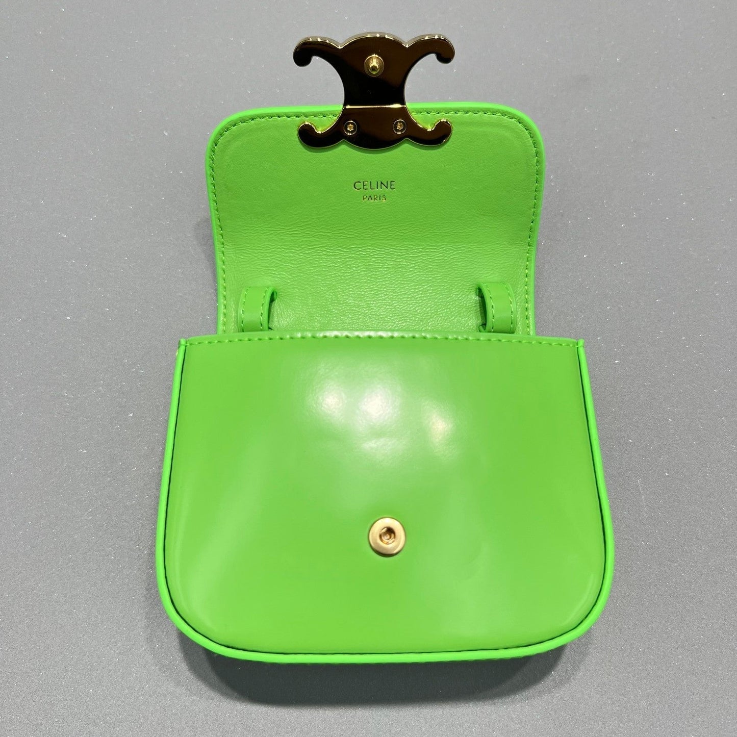 Top Quality Teen Triomphe Bag Green For Women 7in/19cmÂ 