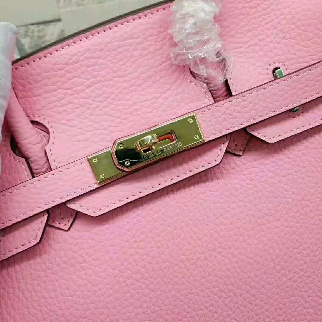 Top Quality Birkin Pink For Women Gold Toned Hardware 14in/35cm 