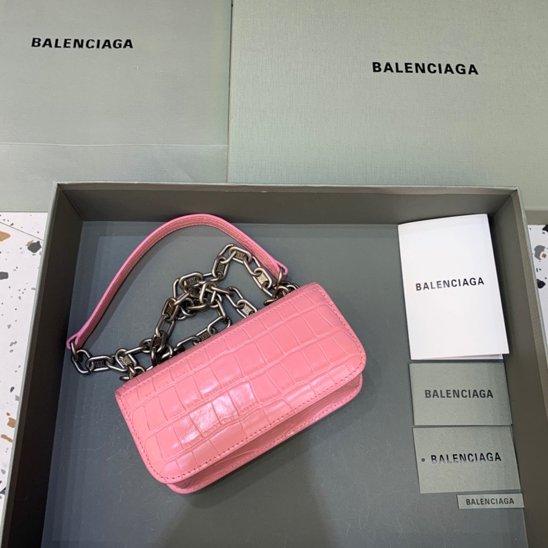 Top Quality Gossip Small On Chain Shoulder Bag Pink, For Women,  Bags 7.4in/19cm