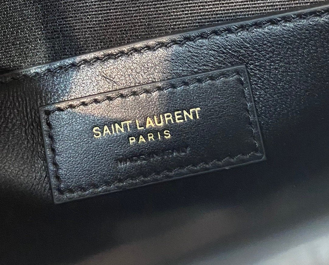 YSSL Manhattan Small Shoulder Bag Black For Women 9in/24cm YSL 675626DND0W1000
