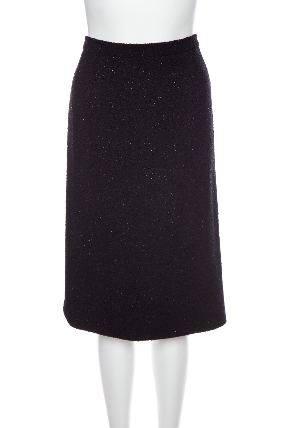 Chanel   1993 Autumn Black Glitter Detail Skirt SZ 46