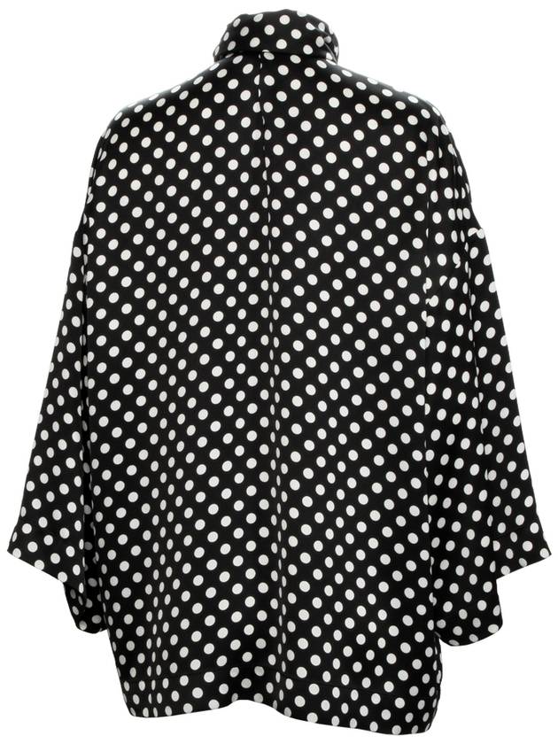 Luxury Saint Laurent Trending 2025 Polka Dot Bow Satin Blo  Black