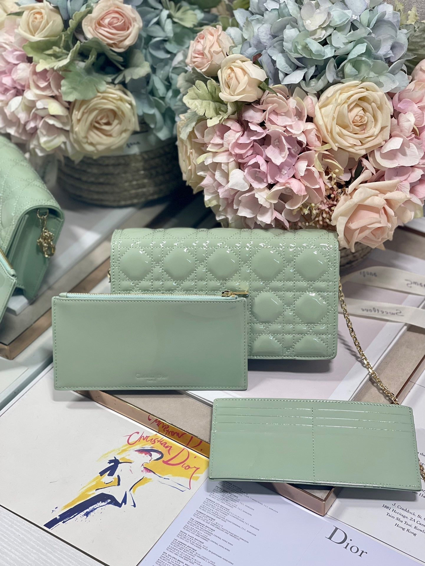 Top Quality Lady Pouch Seafoam, For Women, Womens Handbags 8.5in/21.5cm CD