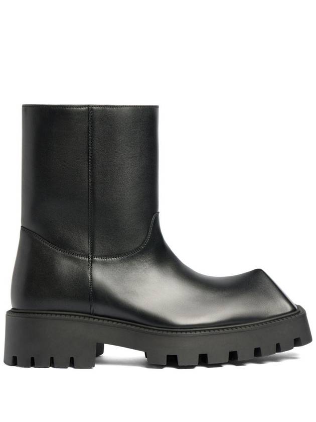 Luxury Balenciaga Trending 2025 Rhino Leather Ankle Boots Black