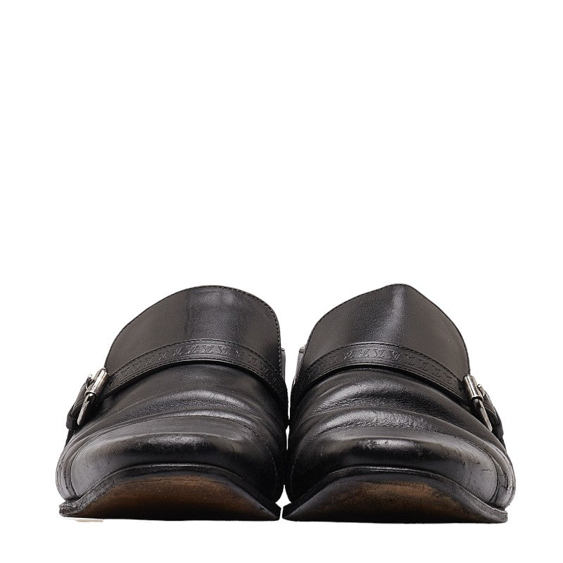 Louis Vuitton LV Logo Monkstrap Shoes Size 7 M Black Leather  LOUIS VUITTON