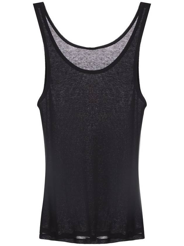 Luxury Saint Laurent Trending 2025 Women's Wool Jersey Sleeveless Black