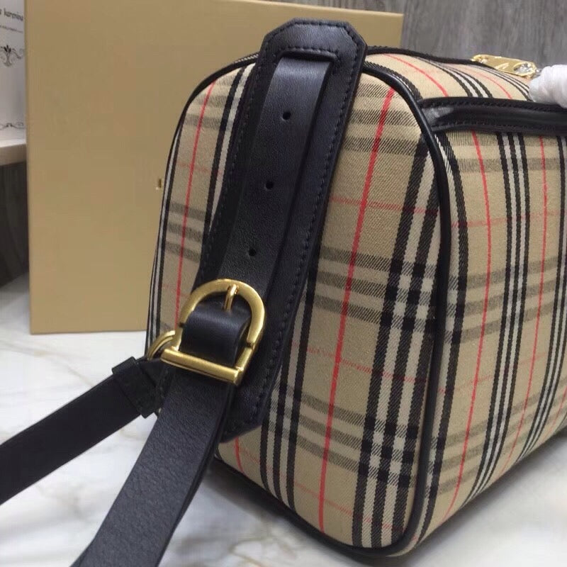 Top Quality Small 1983 Check LiNike Bowling Bag Black/Brown For Women, Women’s Bags 9.1in/23cm