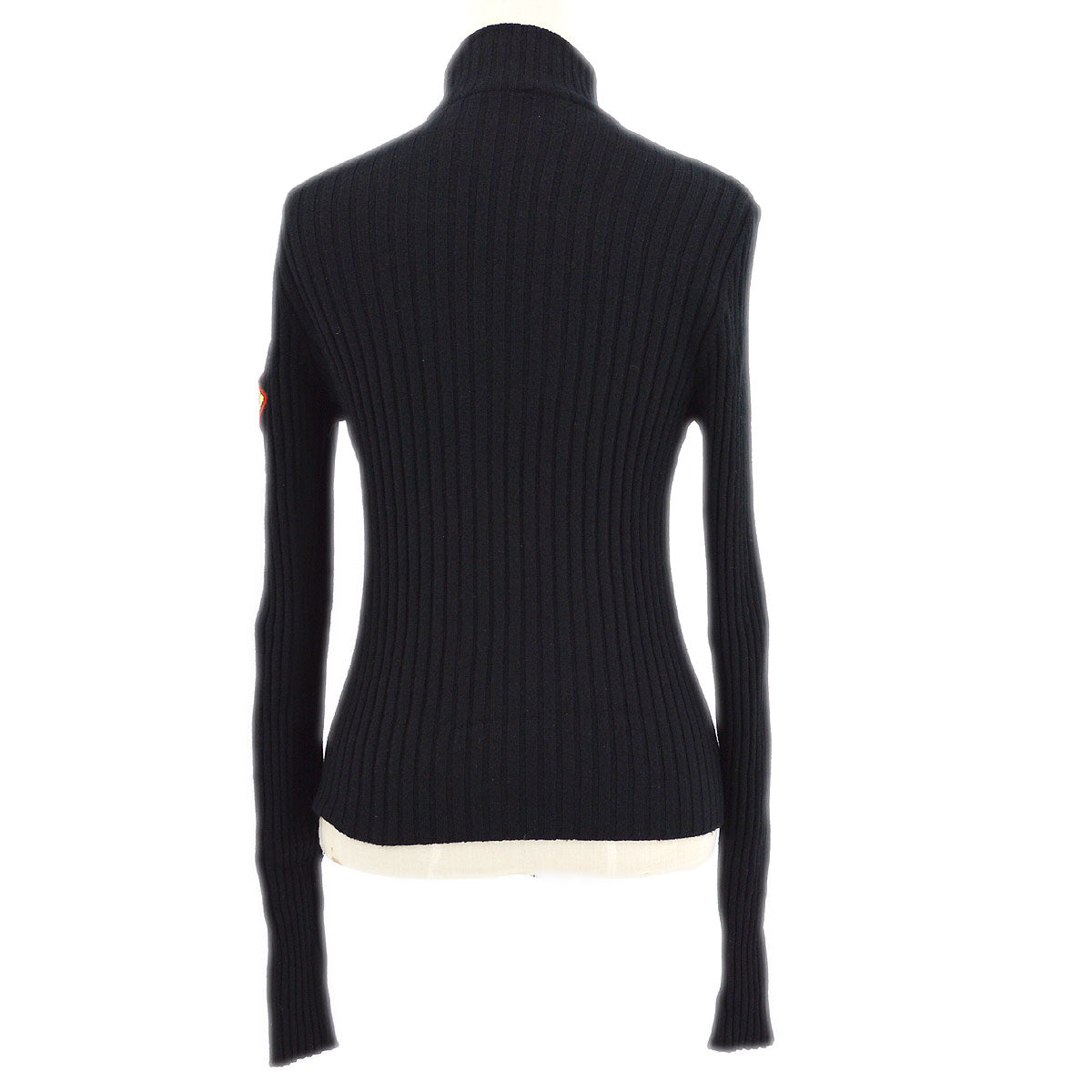 Chanel 1996 logo-patch ribbed cashmere jumper #40