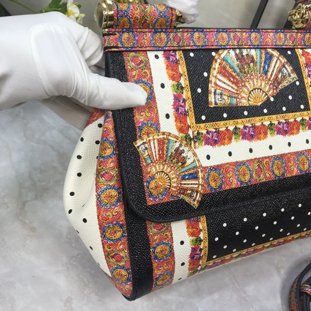 Top Quality 90s Sicily Bag With Logo Print Multicolor For Women 10.2in/26cm Top Quality