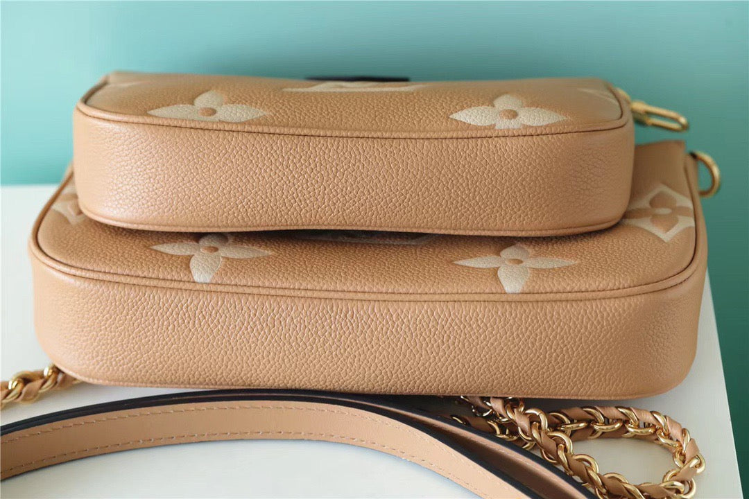 Top Quality Multi Pochette Accessoires Monogram Empreinte Arizona Beige / Cream For Women,  Shoulder And Crossbody Bags 9.8in/25cm Top Quality M45983
