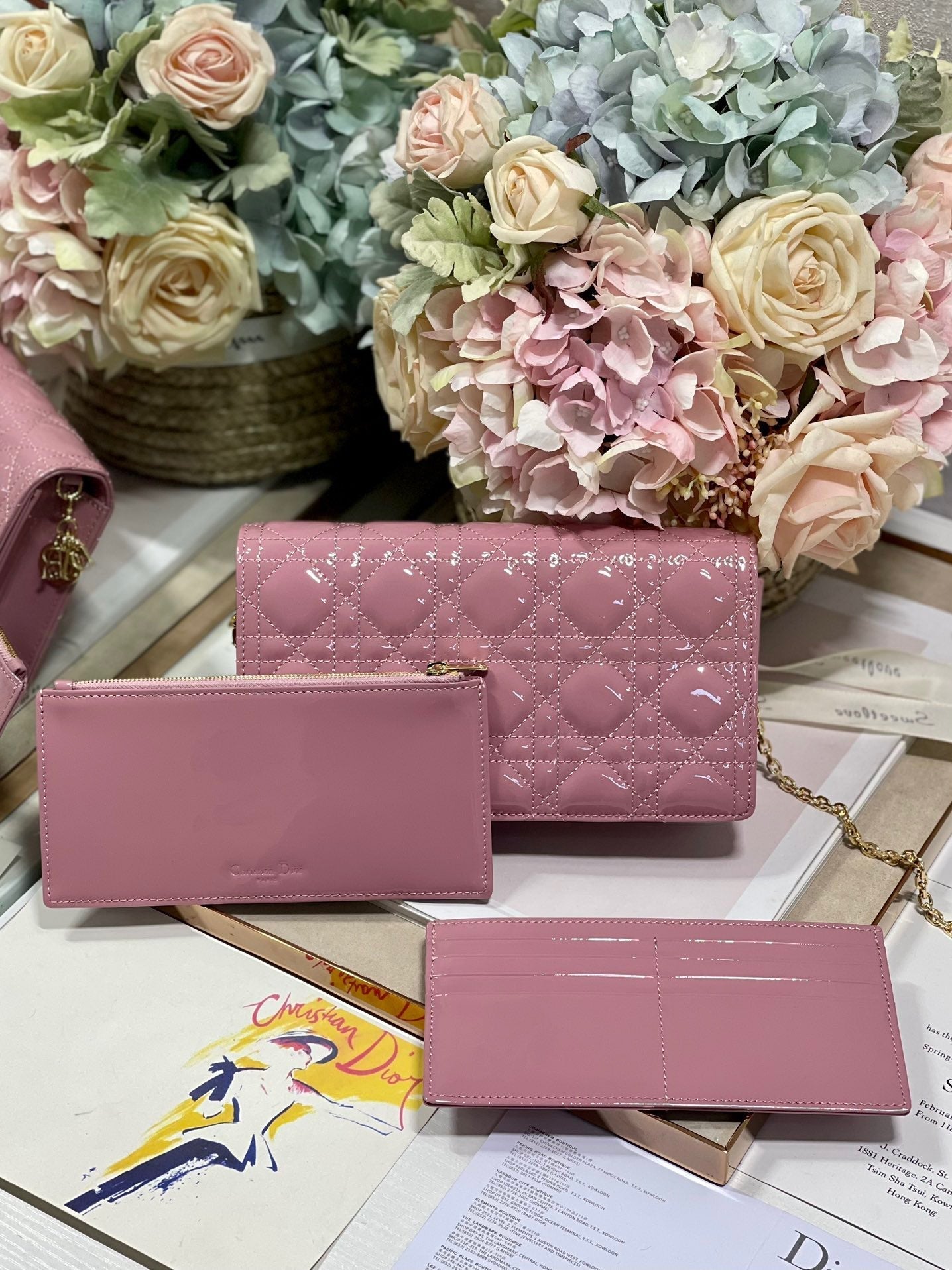 Top Quality Lady Pouch Pink, For Women, Womens Handbags 8.5in/21.5cm CD