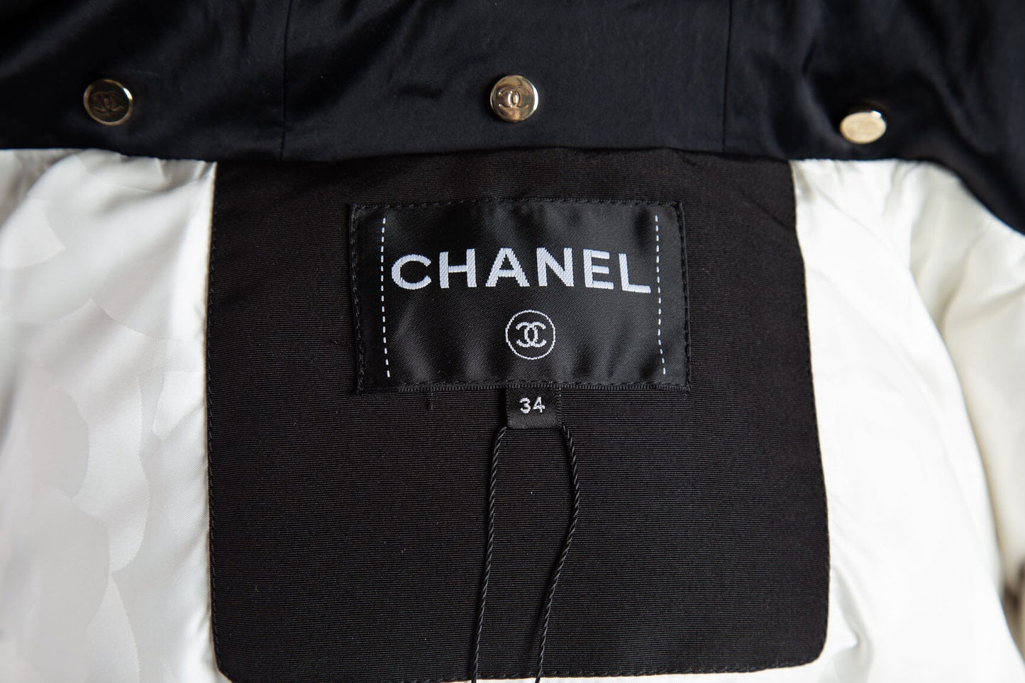 Chanel 22/23' Black Ski Puffer Down Jacket SZ 34