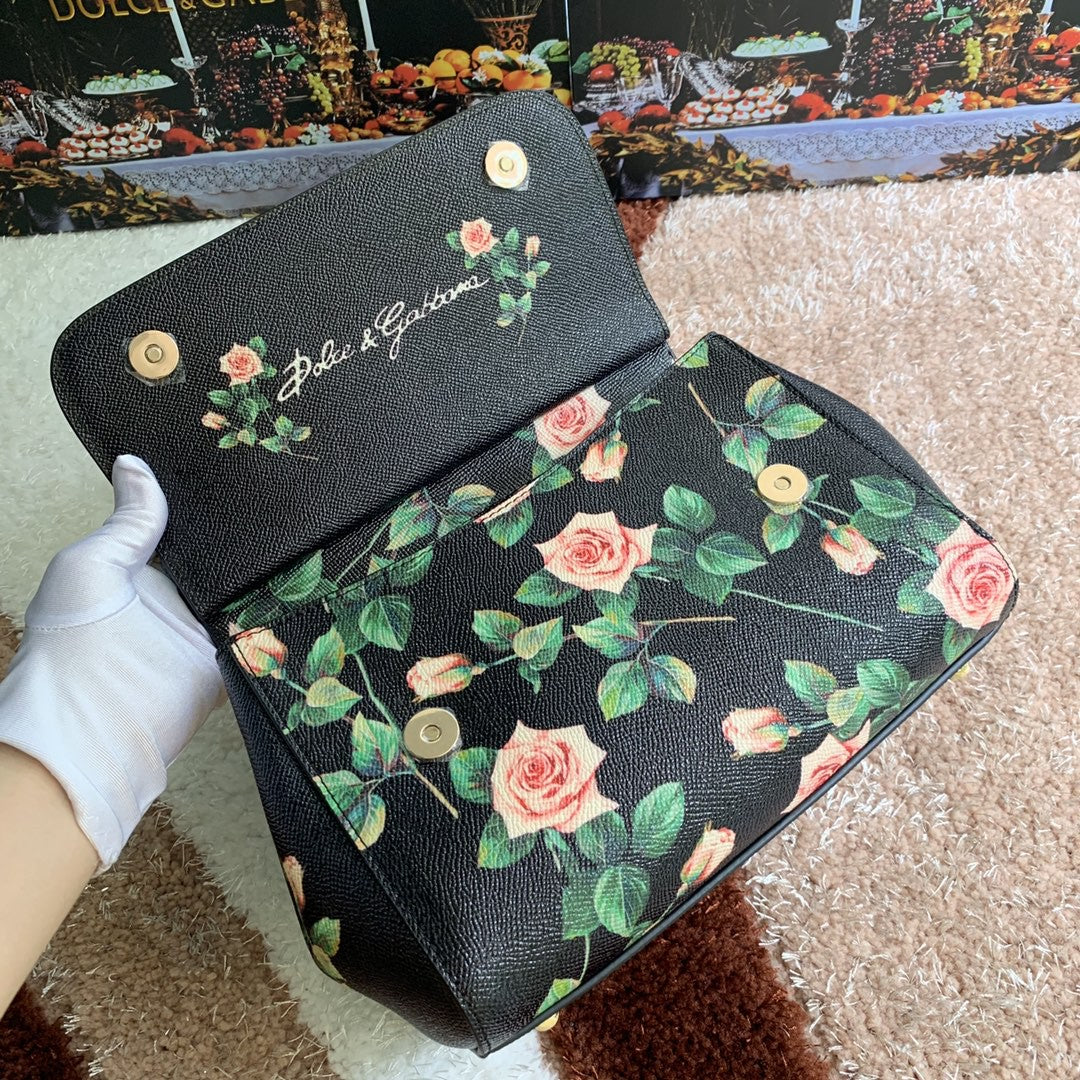 Top Quality MeTop Qualityum Sicily Handbag Unique Print Motifs Muticolour For Women 10.2in/26cm Top Quality