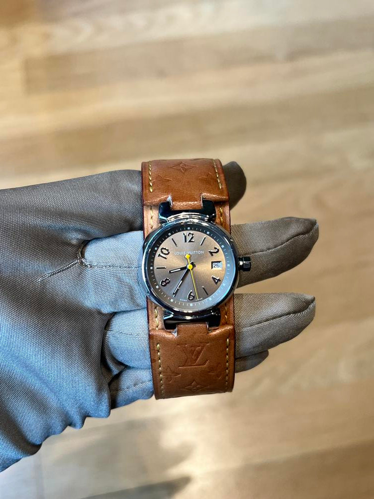 Louis Vuitton Stainless Steel 28mm Tambour Watch