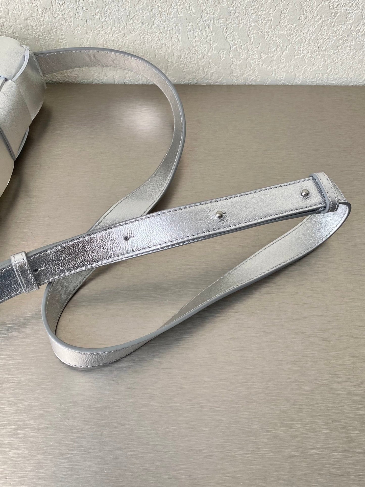 Top Quality Cassette Crossbody Bag Silver, For Women, Bags 9.1in/23cm 