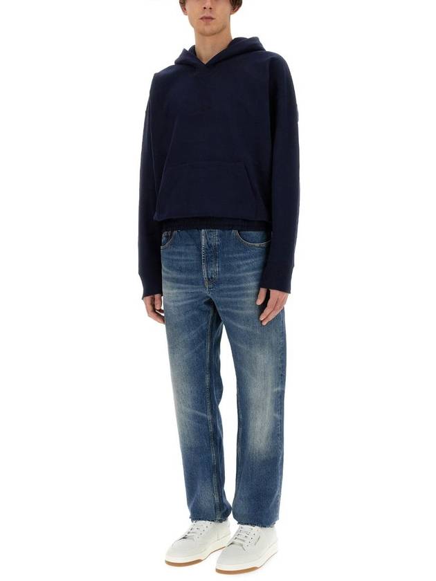 Luxury Saint Laurent Trending 2025 24 ss BIOLOGIC Cotton Sweatshirt WITH Embroid Logo 773358Y36SW4140 B0651012468