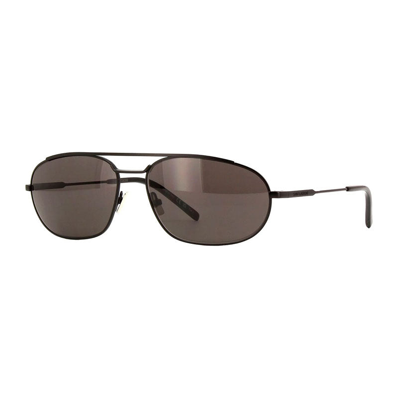 Saint Laurent Sunglasses Rectangle Full Rim, Black Frame and Black Lens SL561001