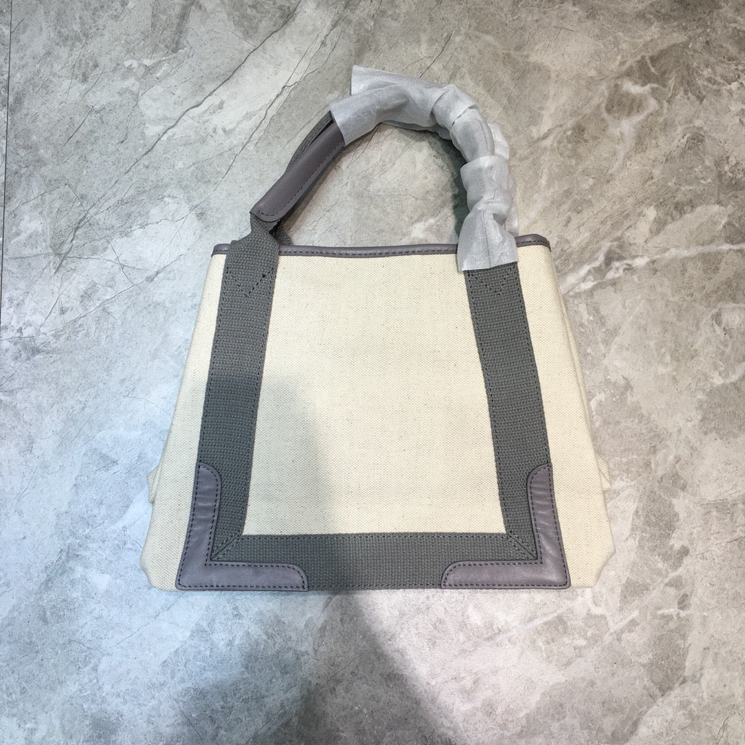 Top Quality Navy Small Cabas Tote Bag In Gray, For Women,  Bags 18.5in/47cm
