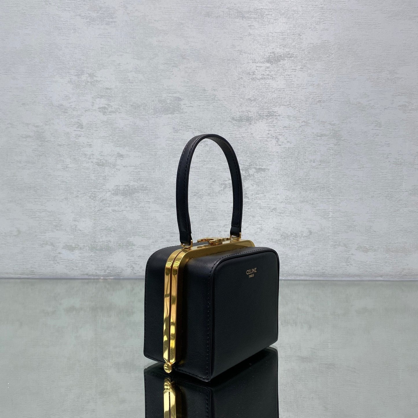 Top Quality Triomphe Minaudiere Black For Women 4in/10cm
