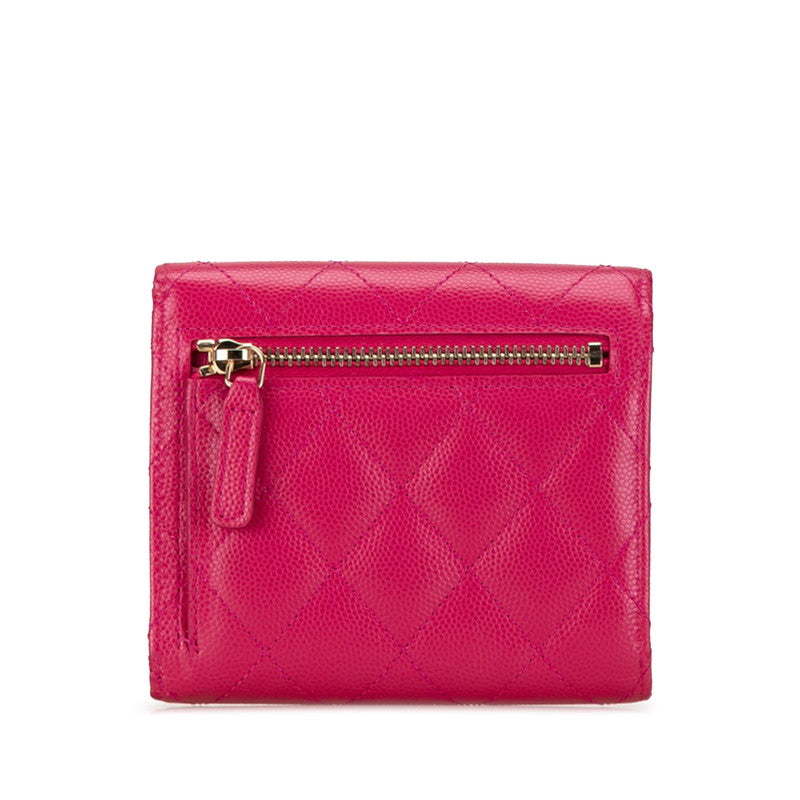 Chanel Coco Mark Classic Small Flap Wallet Caviar Skin Wallet