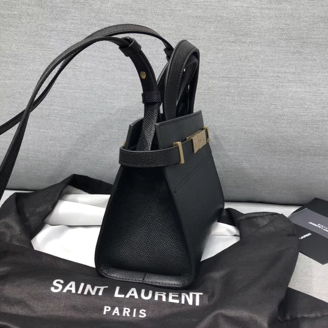 Top Quality Manhattan Nano Shopping Bag In Box Black For Women 8.2in/21cm YSL 5937410SX0W1000