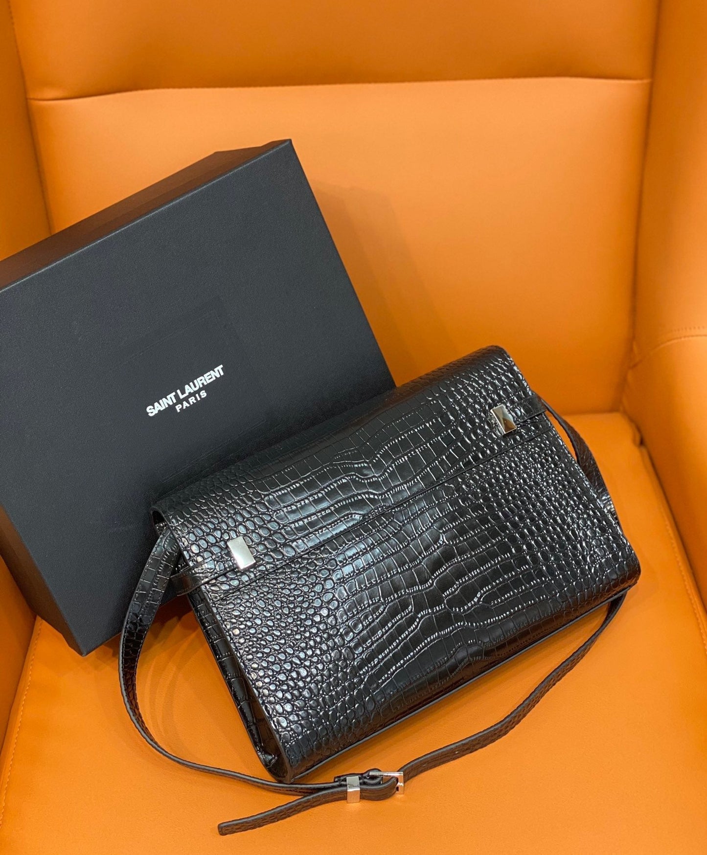 YSSL Manhattan Small Shoulder Bag Black For Women 11in/29cm YSL 579271DND0J1000