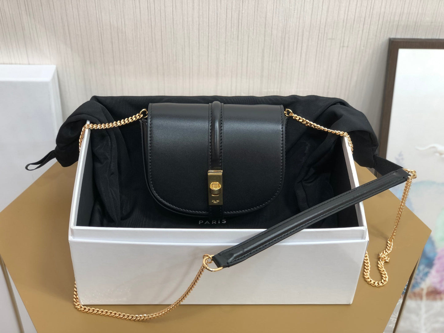 Top Quality Small Chain Pouch Black For Women 5.5in/14cm