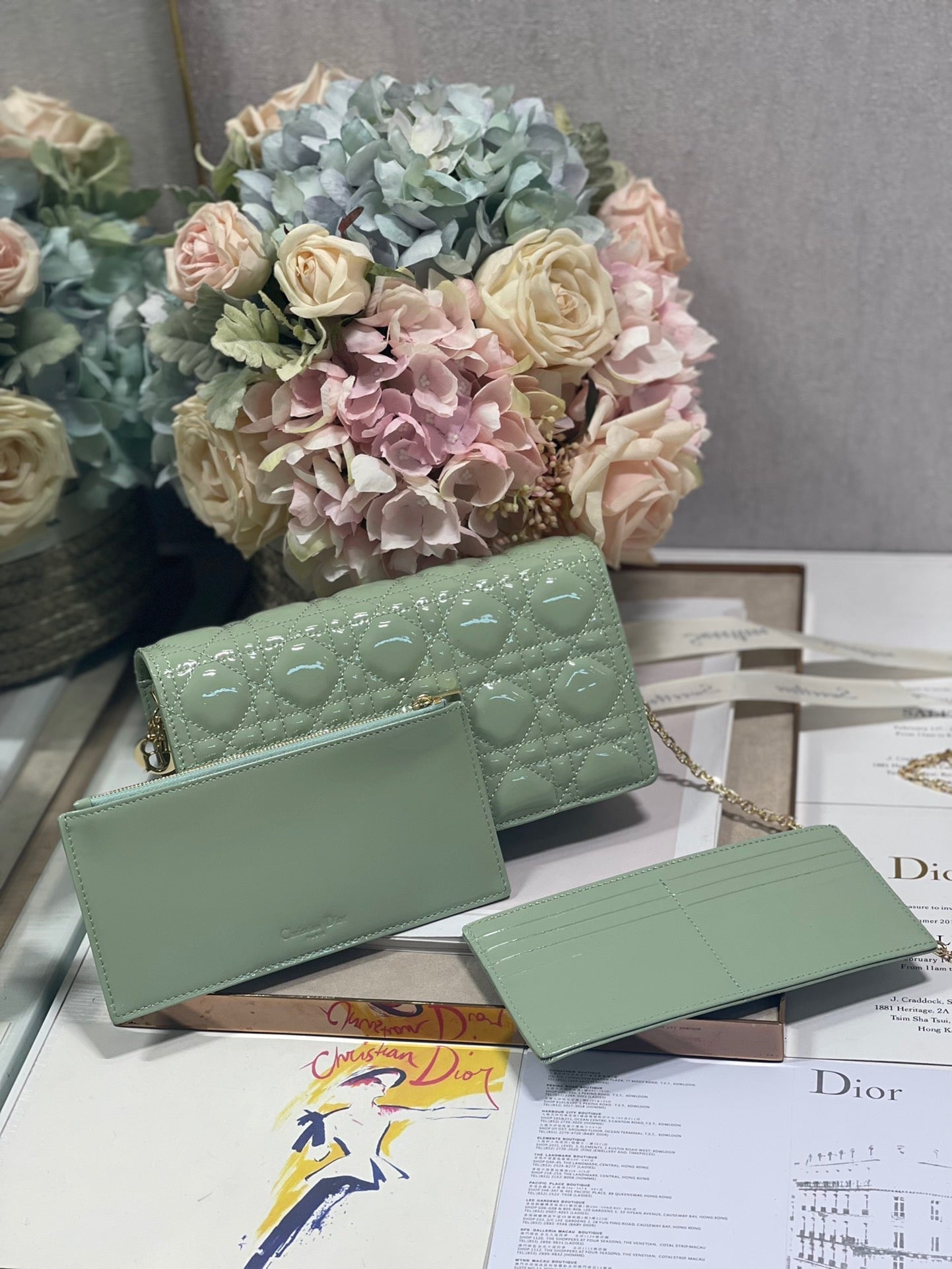 Top Quality Lady Pouch Seafoam, For Women, Womens Handbags 8.5in/21.5cm CD
