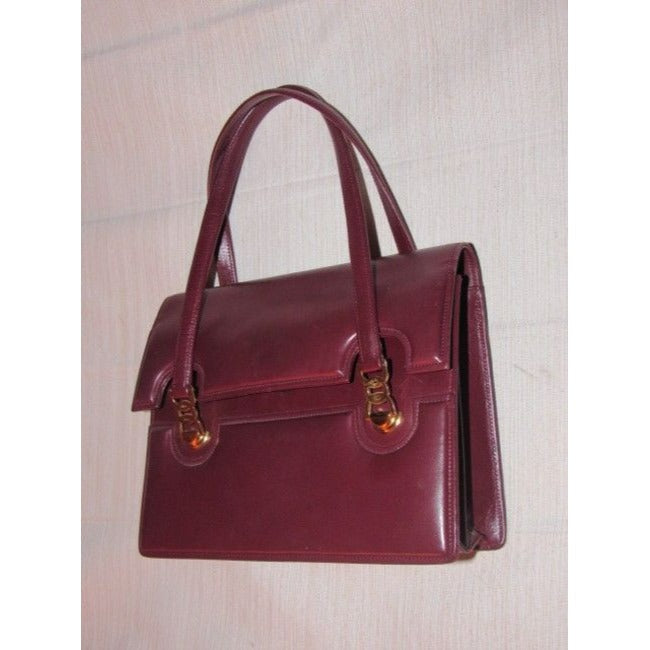 Gucci   Burgundy Leather Kelly Style Satchel!
