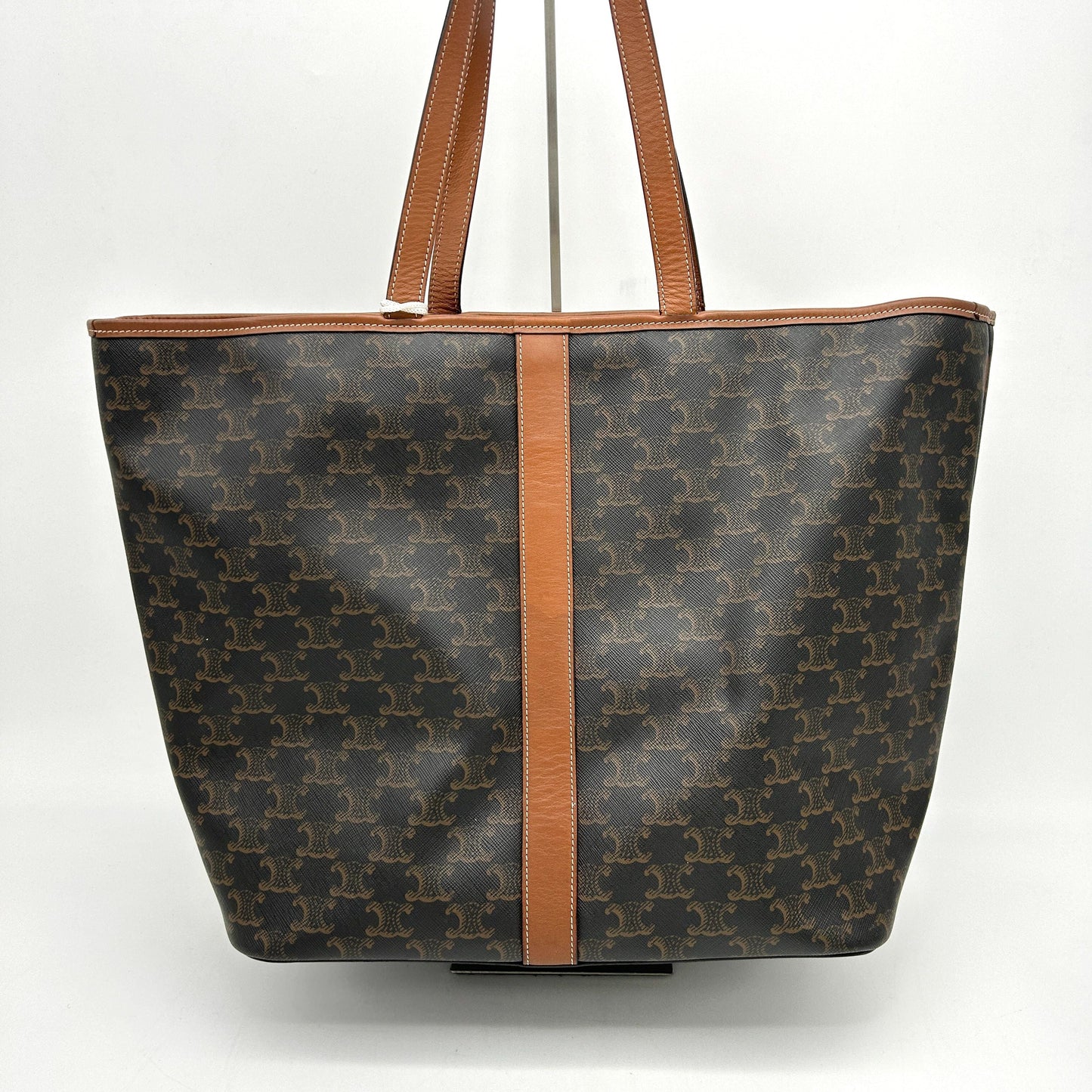 Luxury CELINE Triomphe Canvas Calfskin Medium Cabas Bag LA38275