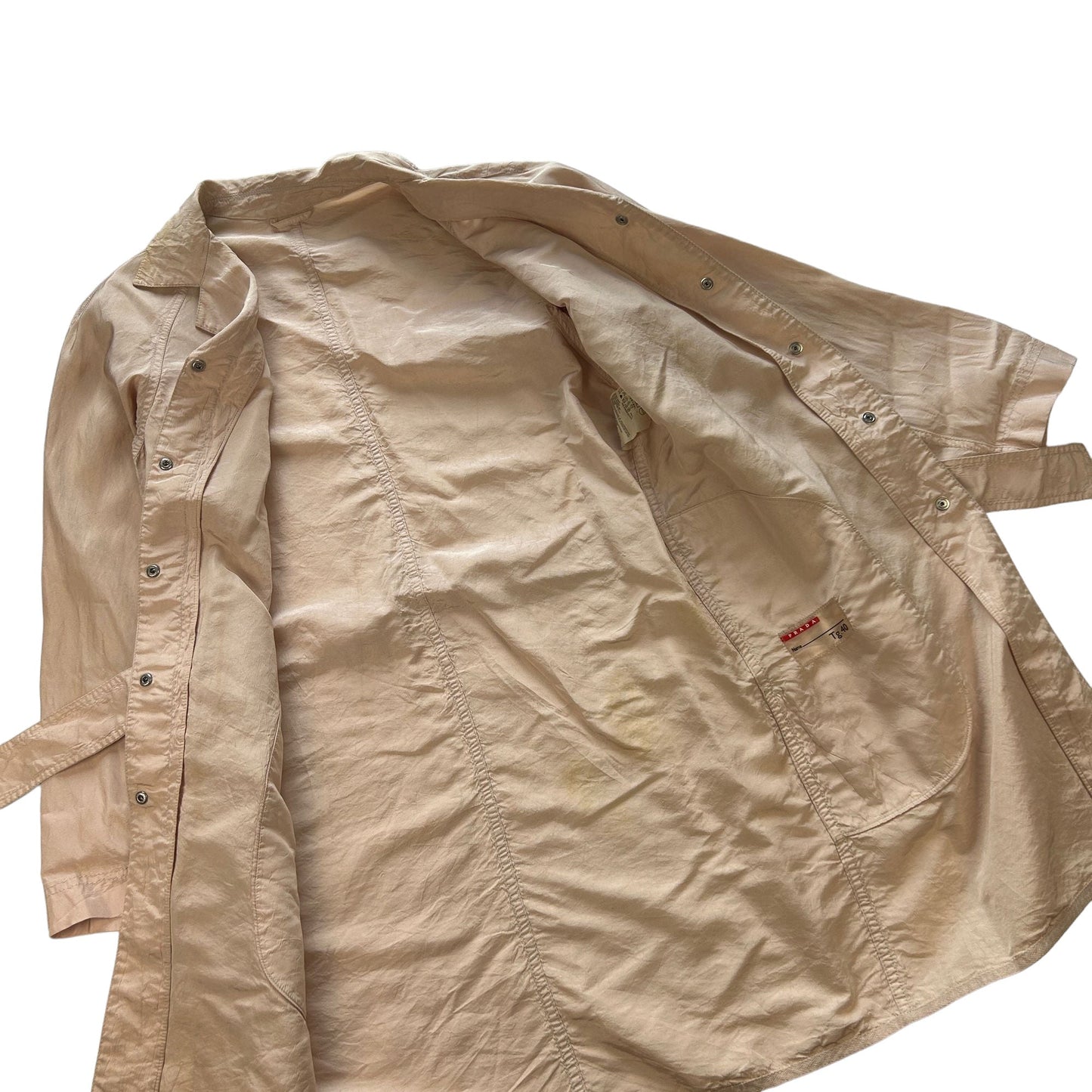 Prada Silk Trench Coat Women's Size L