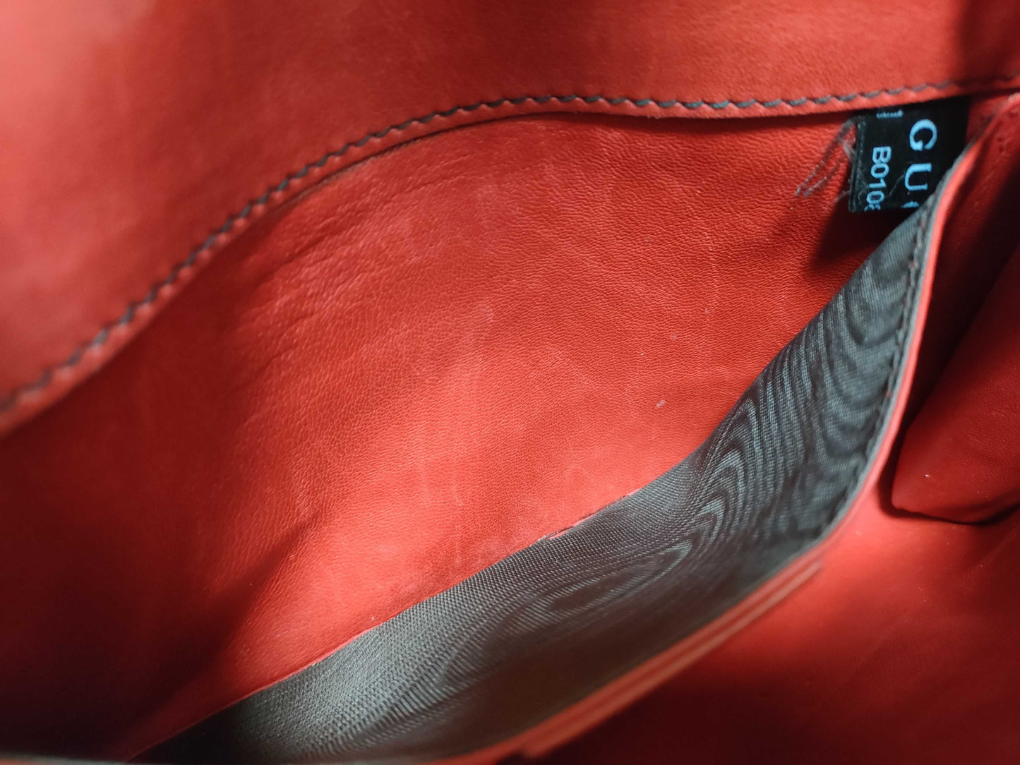 Gucci Emily Chain Flap Bag Leather Red Leather Shoulder Bag Bag ( )