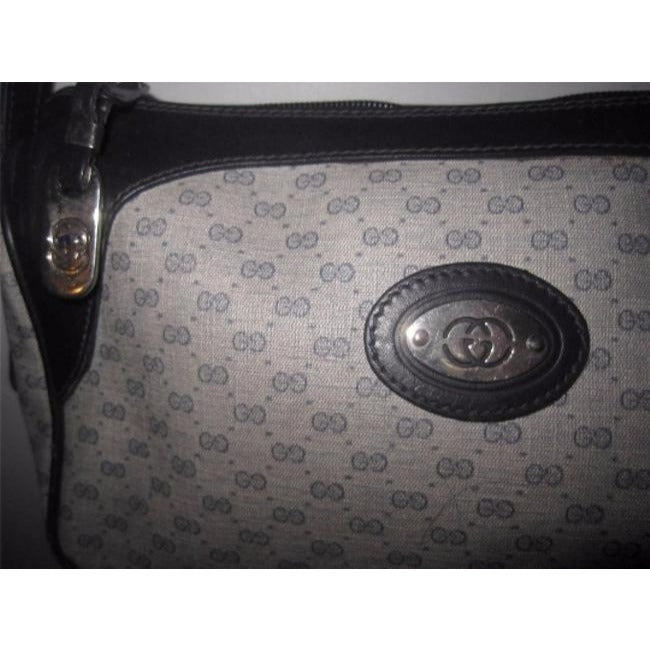 Gucci   Navy Leather Small G Logo Coated Canvas In Shades Of Blue Leather