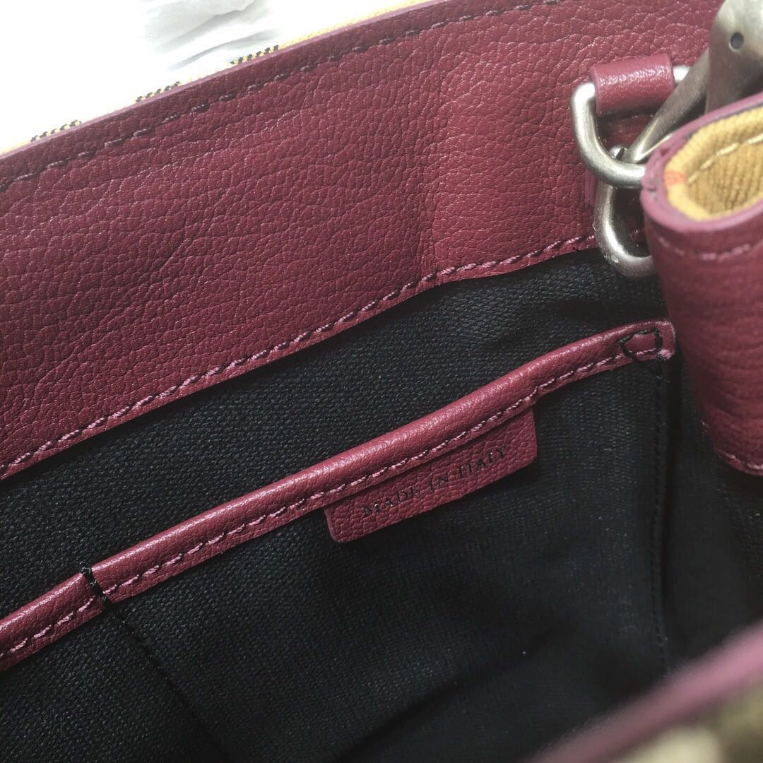 Top Quality Small Banner  Check And Tote Purple For Women, Womenâs Bags 10.5in/26cm