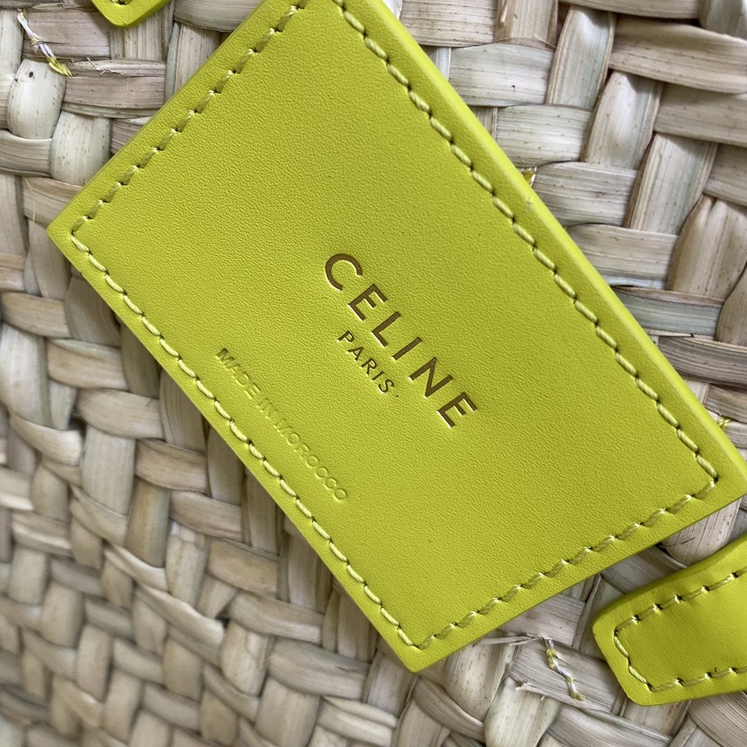 Top Quality Teen Triomphe Top Quality Classic Panier In Palm Leaves And Lizard Yellow For Women 8in/20cm 194004EH4.11CT