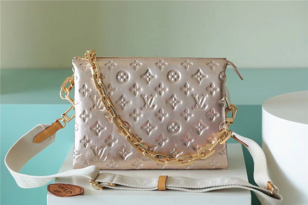 Top Quality Coussin PM Bag Monogram For Women,  Shoulder And Crossbody Bag Taupe 10.2in/26cm Top Quality 