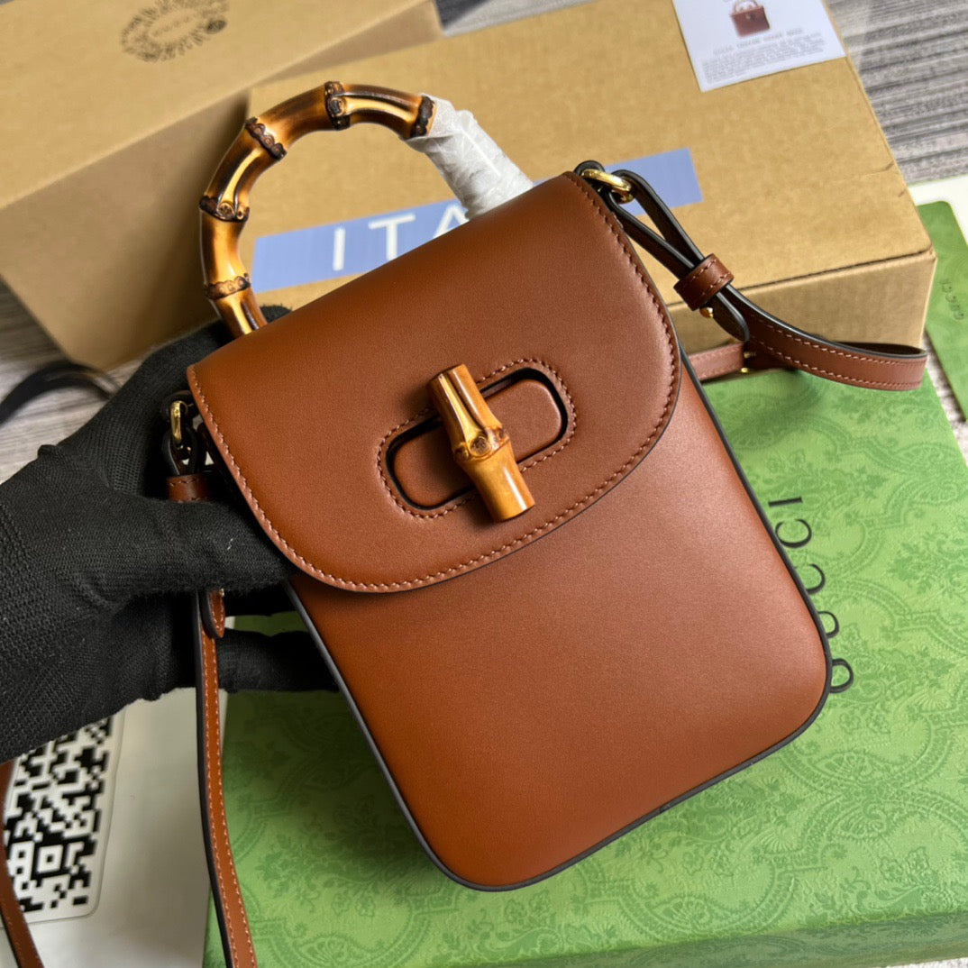 gg Bamboo Mini Handbag Red For Women, Women’s Bags 6in/16cm gg