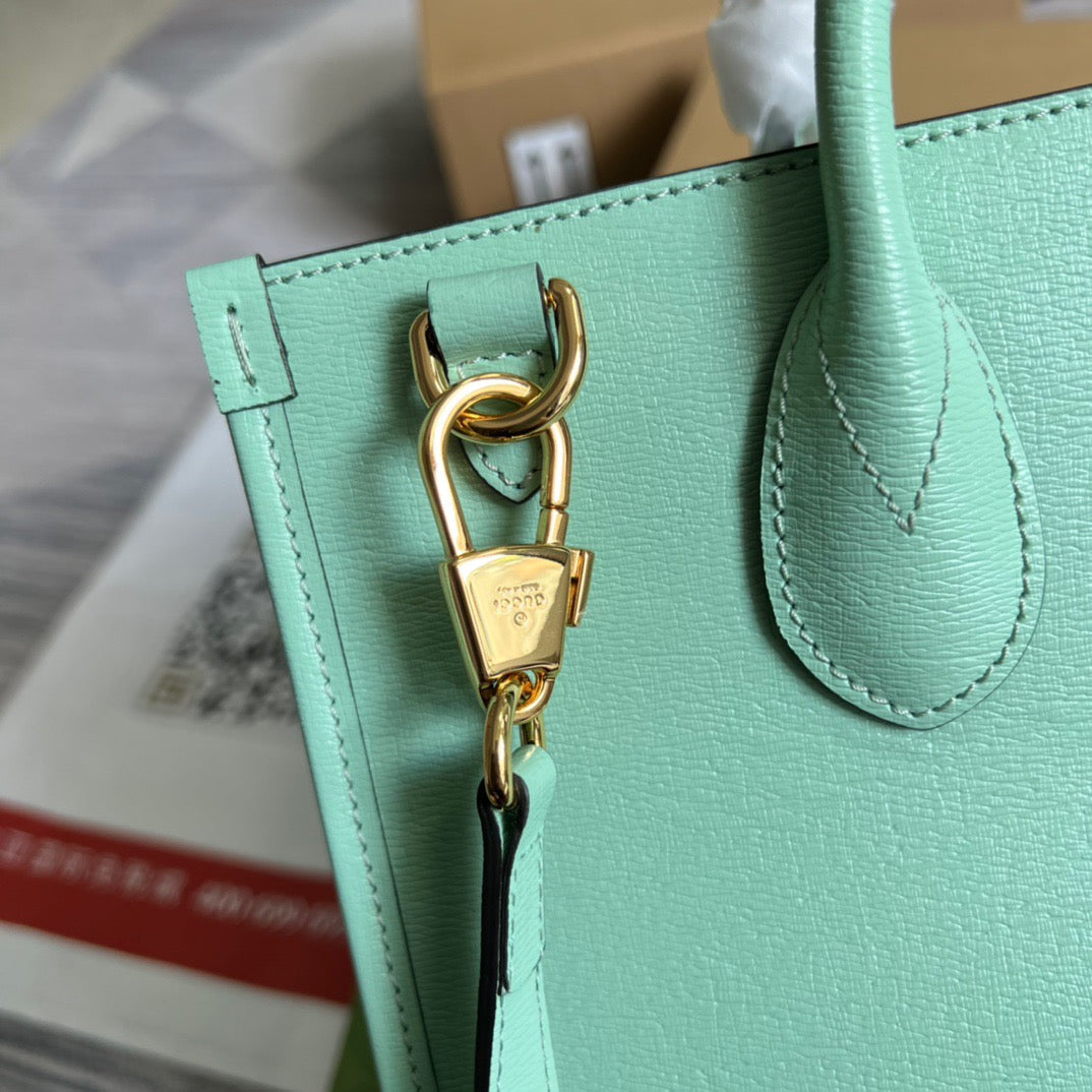 gg Bananya Print Small Tote Green For Women, Women’s Bags 12in/31cm gg 659983 U22AG 3067