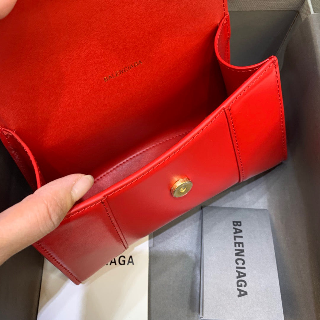 Top Quality Hourglass XS Handbag In Red, For Women,  Bags 7.4in/19cm