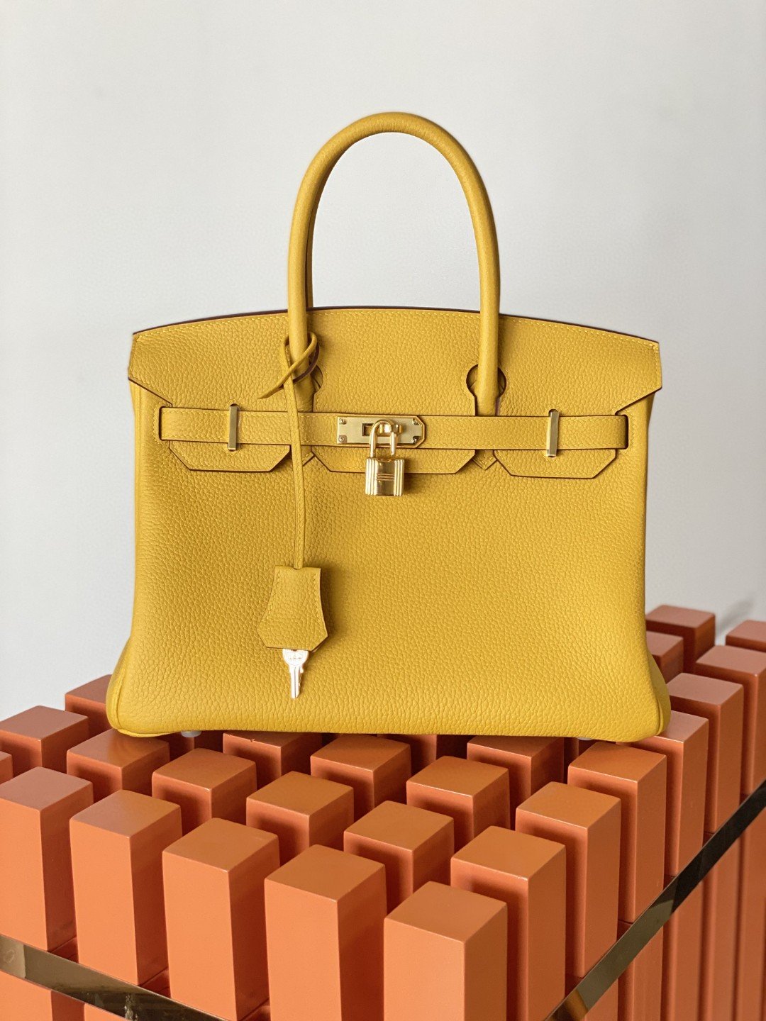 Top Quality Birkin Nata Swift Yellow For Women Gold Toned Hardware 10in/25cm