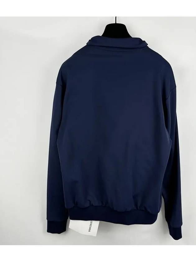 Luxury Balenciaga Trending 2025 Logo Zip-Up Jacket Navy