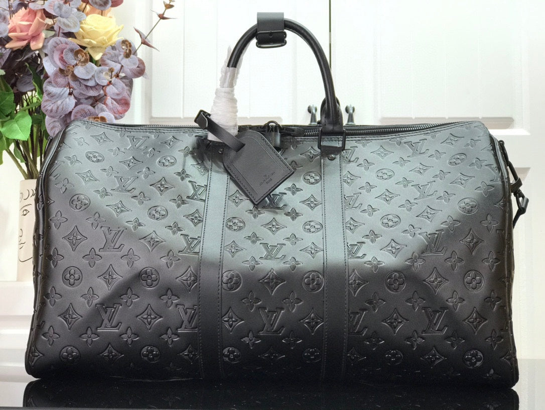 Top Quality Keepall Bandoulière 50 Monogram Shadow For Men, Travel Bags 19.7in/50cm Top Quality M44810